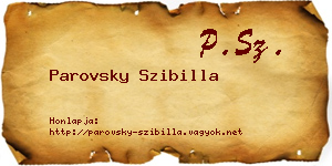 Parovsky Szibilla névjegykártya